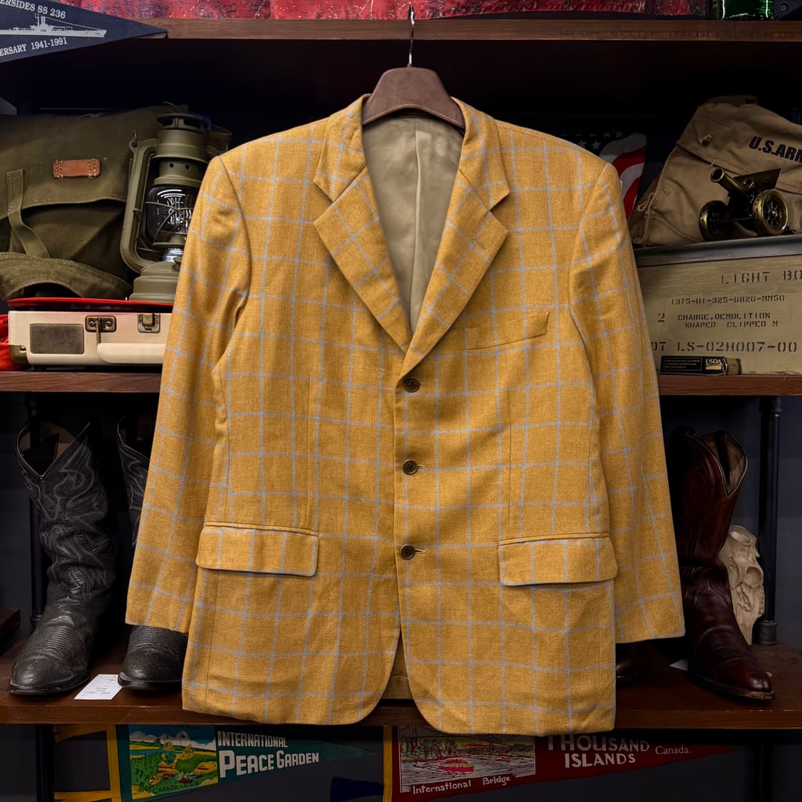 브룩스 브라더스 헤링본 패턴 스포츠 코트 울 클래식 블레이져 상품이미지1