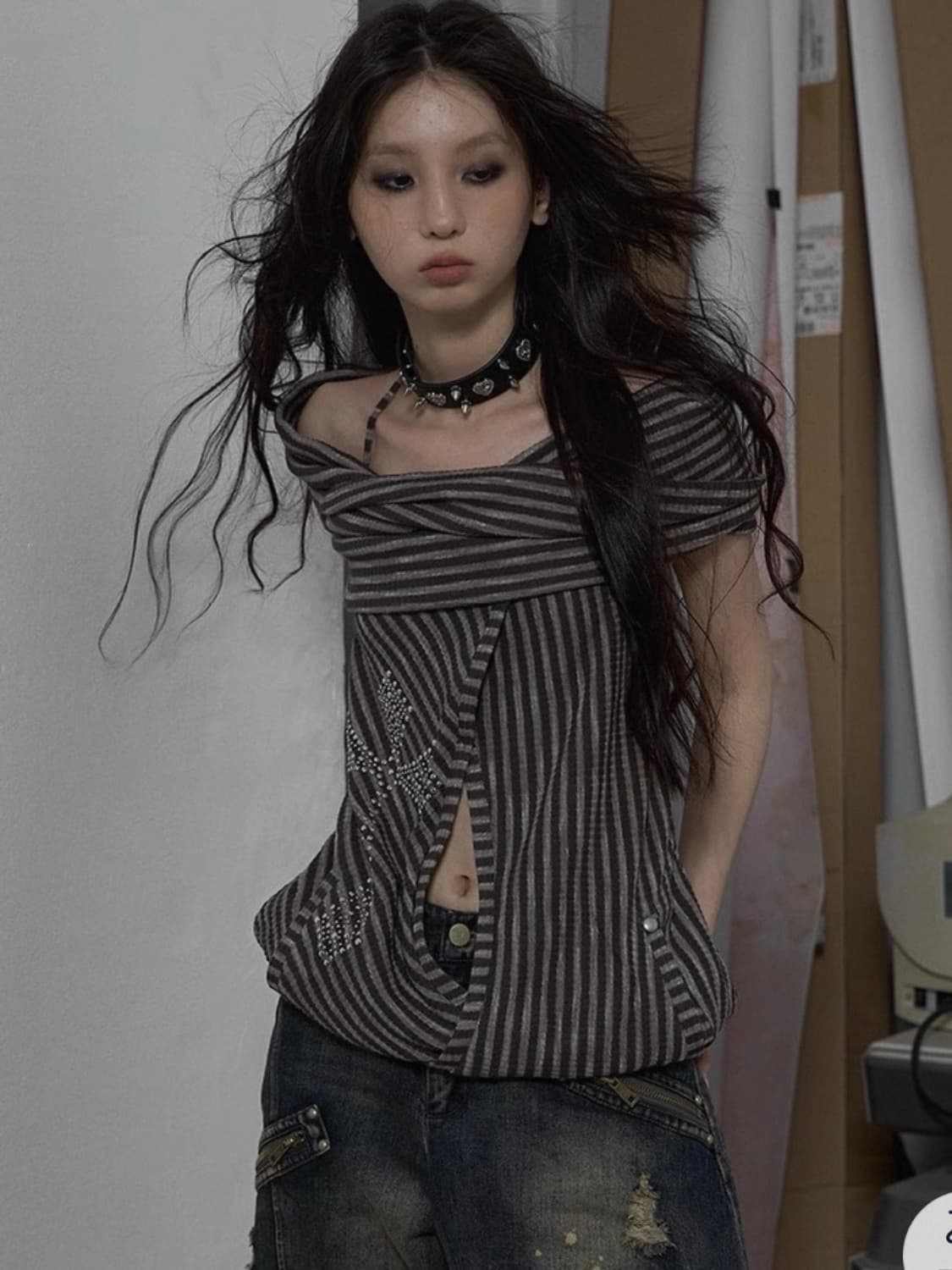 NO ROMANCE 오프숄더 상품이미지3