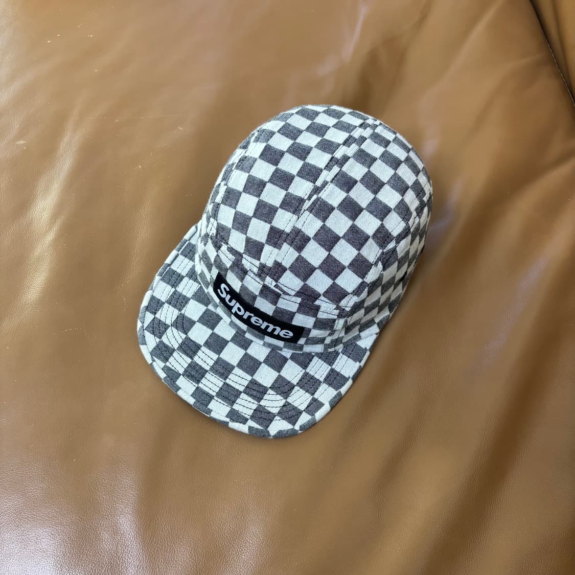 슈프림 캠프캡 모자 박스로고 체커보드 상품이미지5