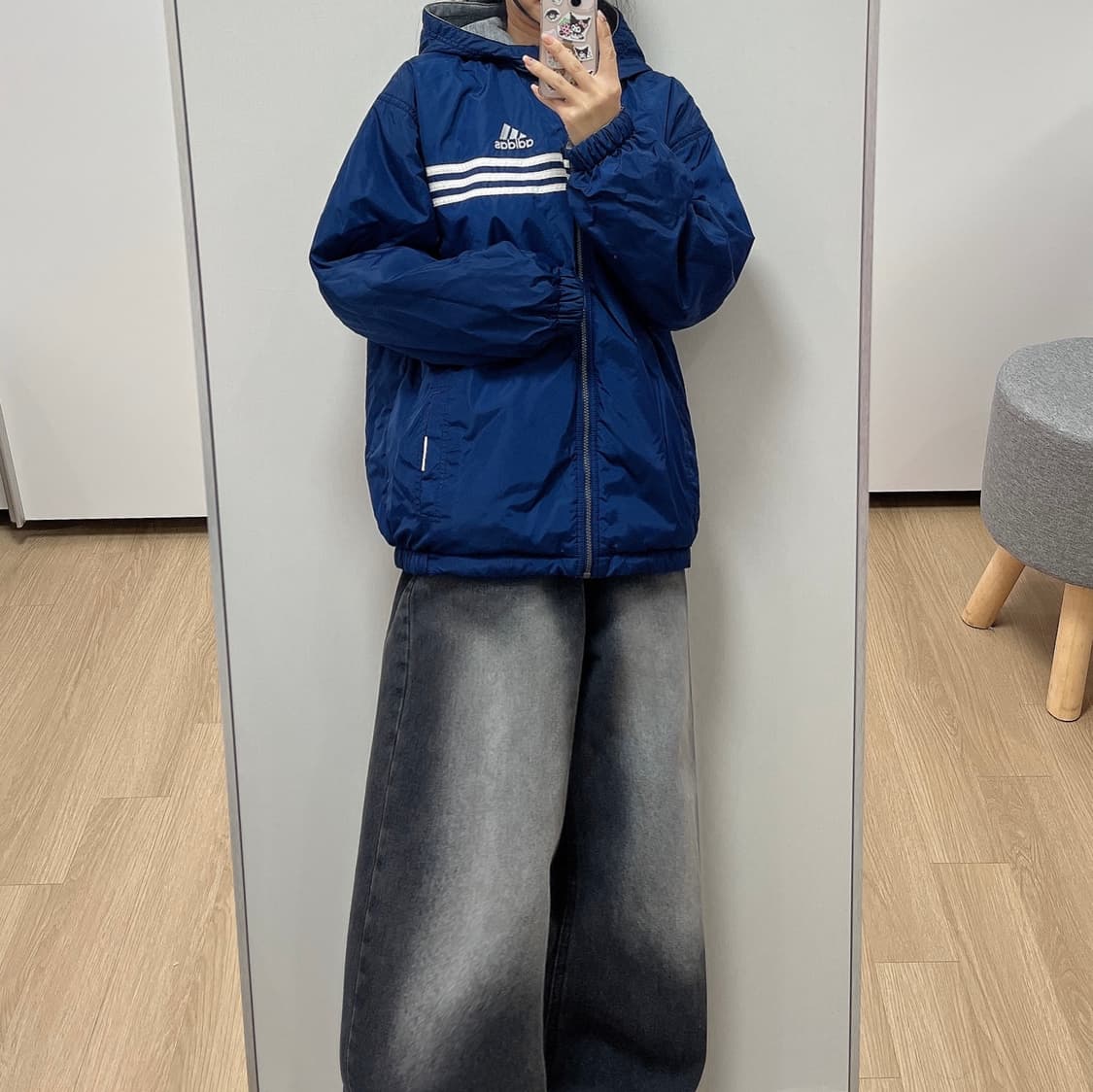 아디다스 리버시블 양면 바람막이 후드 집업 자켓 상품이미지1