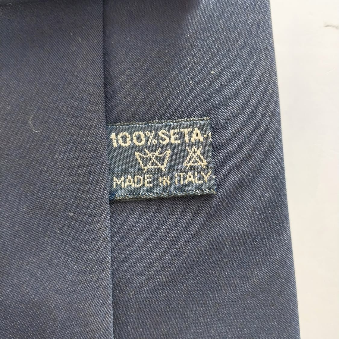 밀라 숀 실크 네이비 패턴 넥타이 8.9cm A등급 k1738 상품이미지10