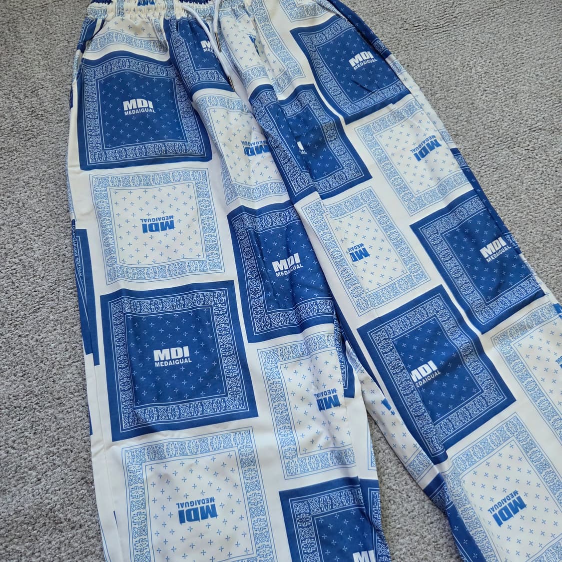 Japanese vintage 반다나 와이드 팬츠 Free 상품이미지2