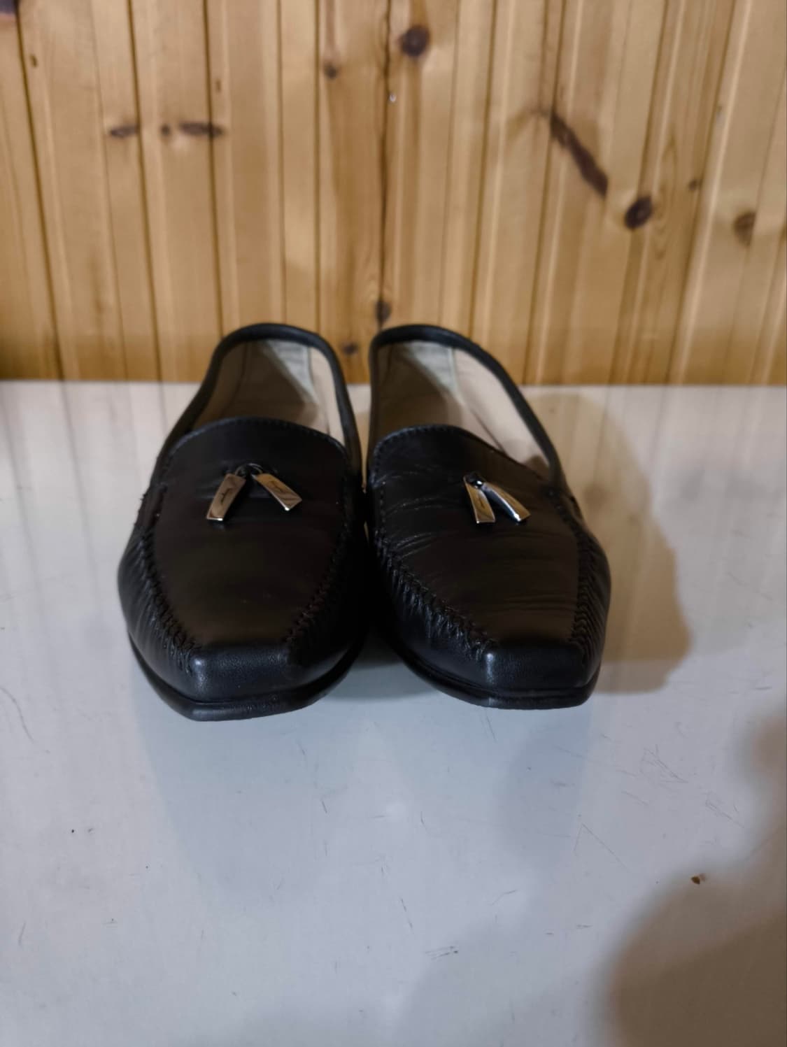 6 230mm 페라가모 플랫슈즈 메탈 로고 테슬 구두  상품이미지4