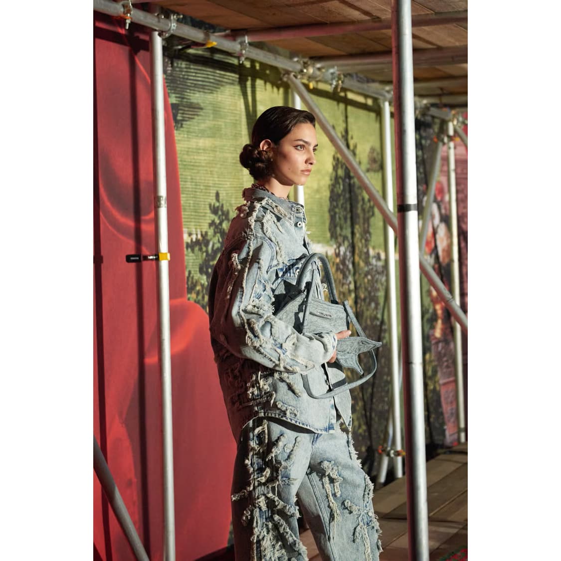 글렌 마틴스 x h&m 디스트레스드 룩 데님 셔츠 상품이미지2