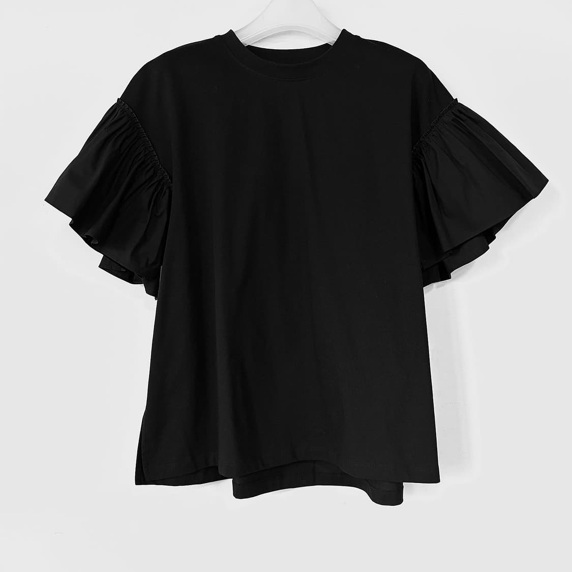 타임 러플 반팔 티블라우스 상품이미지3