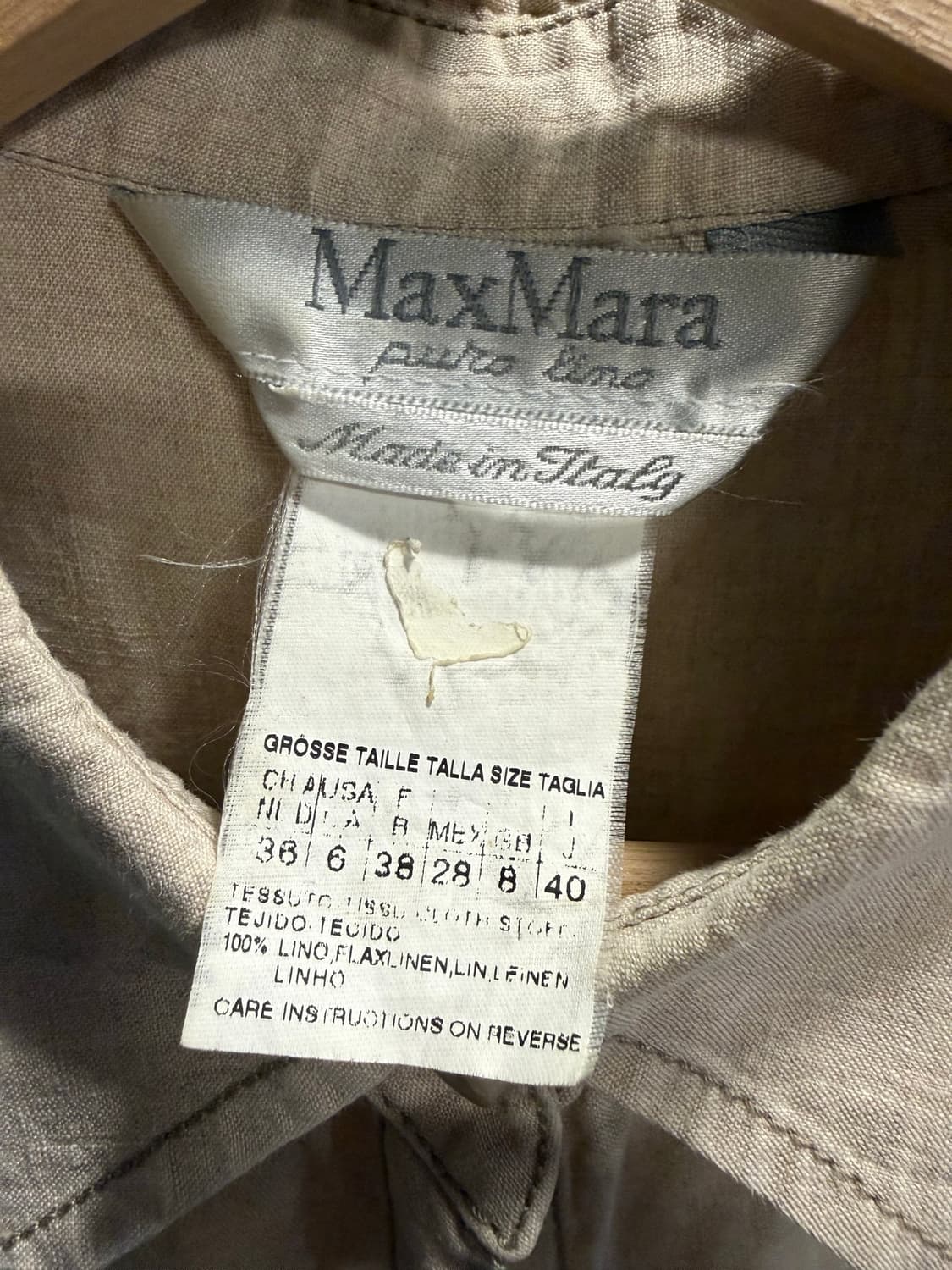 38 막스마라MaxMara 린넨 드로스트링 로브 원피스 베이지 상품이미지8