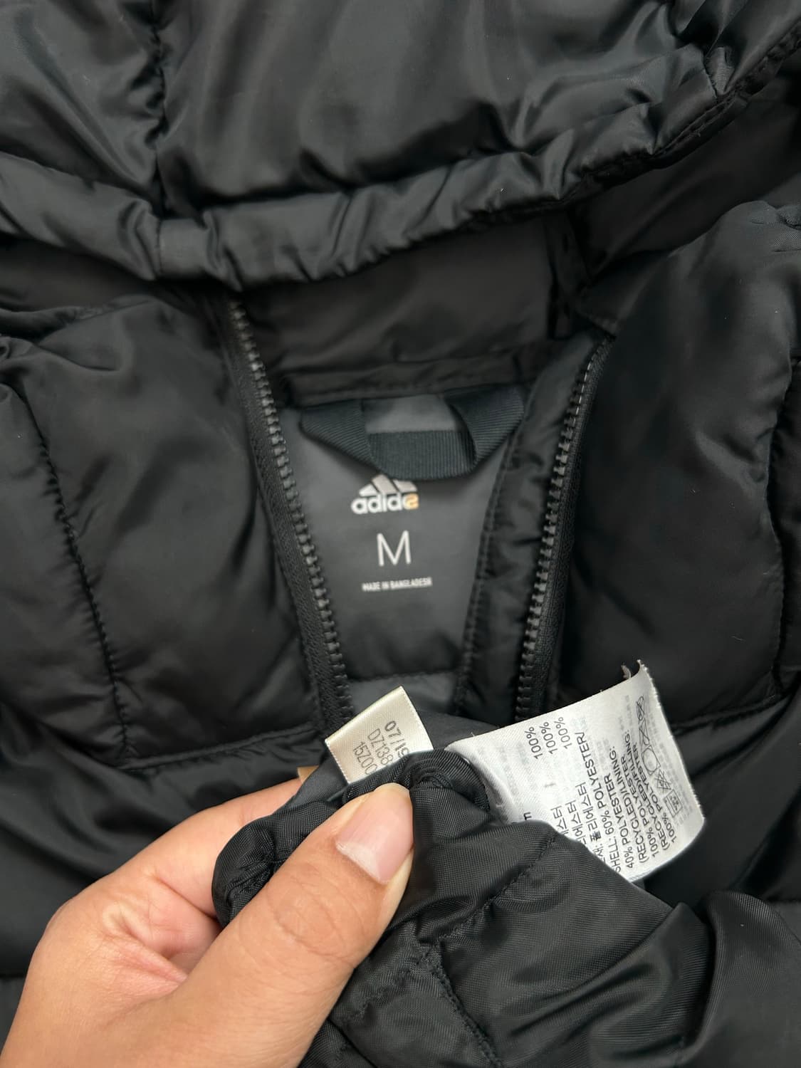 아디다스 이타빅 블랙 경량패딩 M 상품이미지5