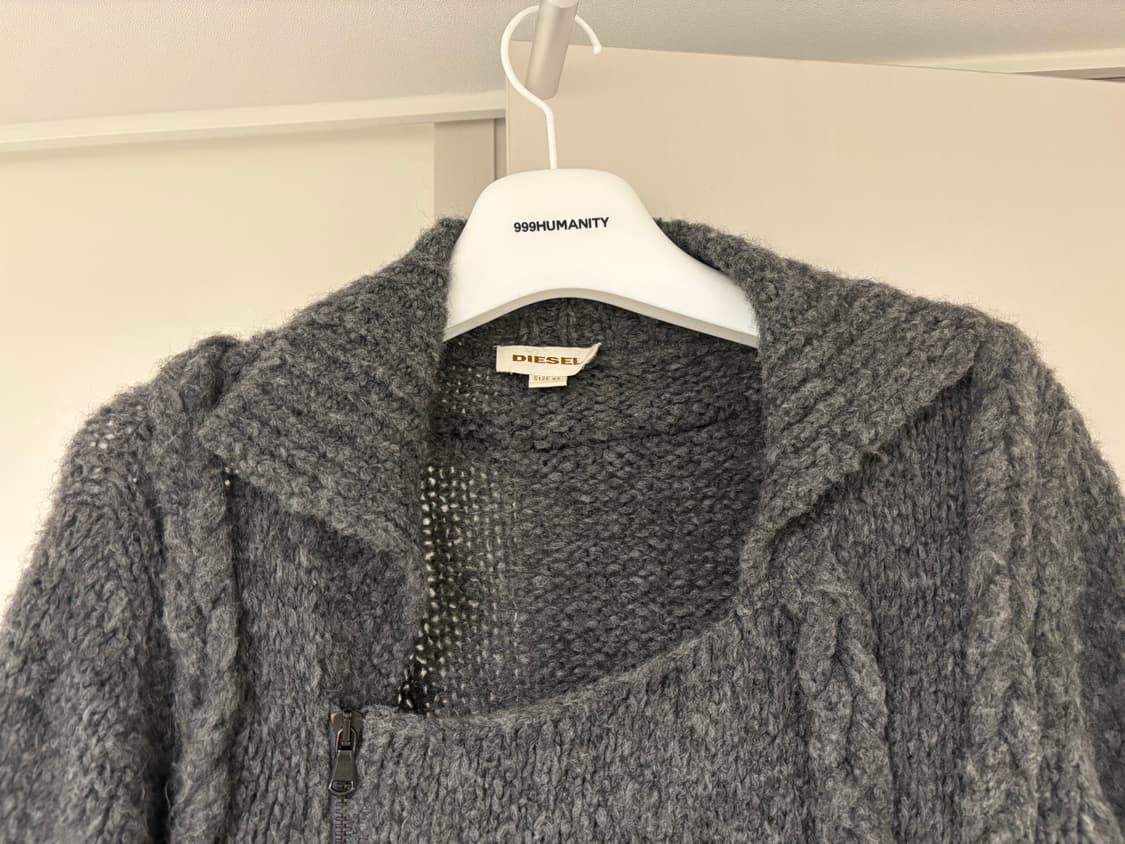 디젤 그레이 니트집업 상품이미지4