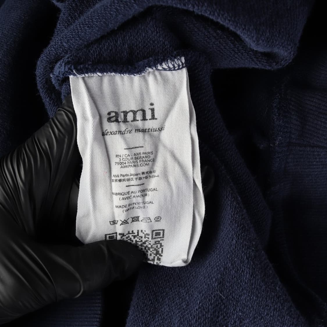 AMI 스몰 하트 로고 네이비 맨투맨 L 상품이미지6
