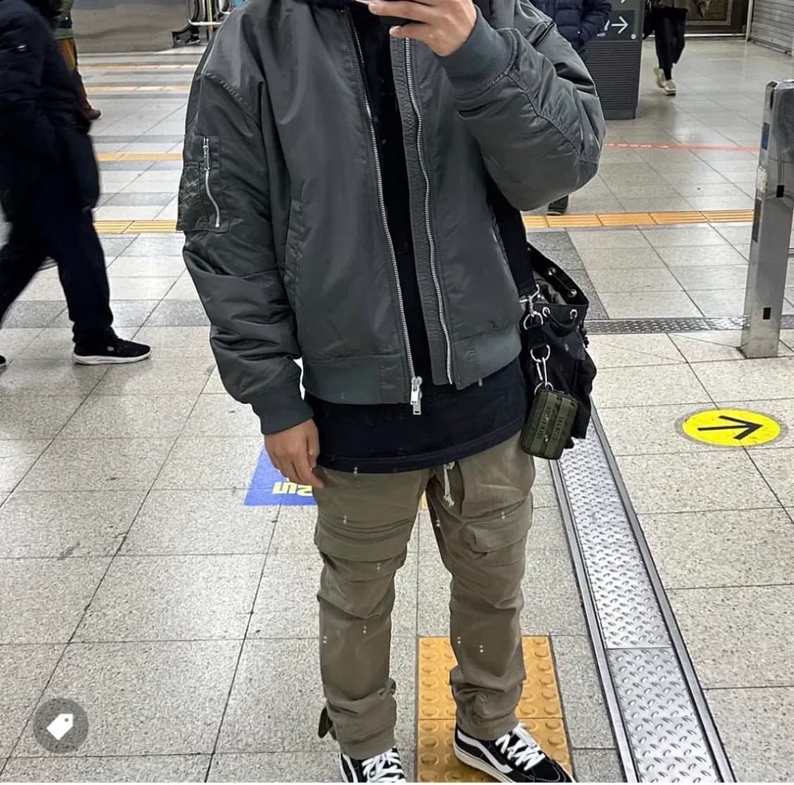 M) 무신사 스탠다드 ma-1 보머 자켓 - 다크 그레이 상품이미지1