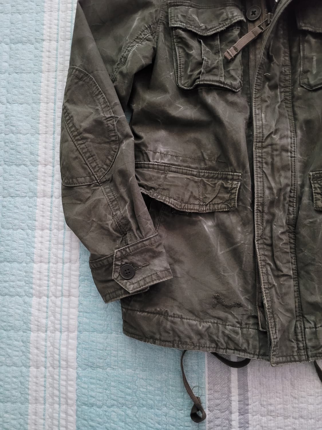 아베크롬비 Abercrombie 빈티지워싱 밀리터리 필드야상자켓 M 상품이미지3