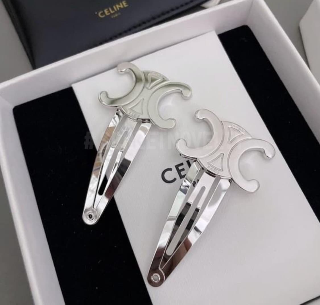 셀린느 트리옹페 헤어핀 1쌍 (2피스) 실버 상품이미지3