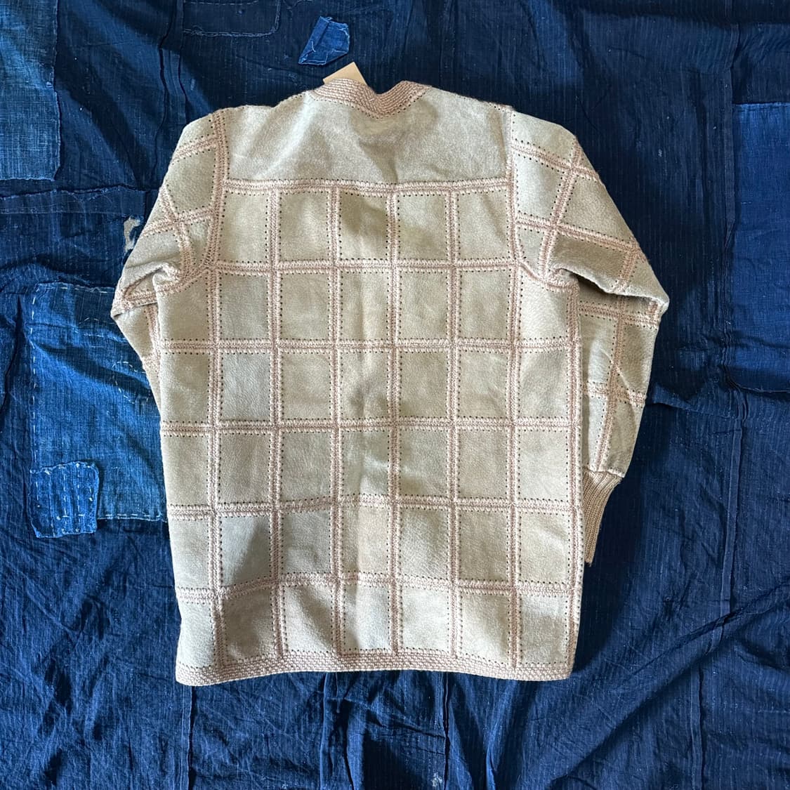 빈티지 스웨이드 패치워크 가디건 55-66 상품이미지4