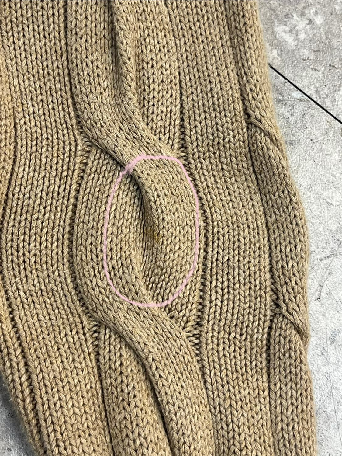 폴로 랄프로렌 트임 꽈배기 니트 베이지 M #csz3670 상품이미지6