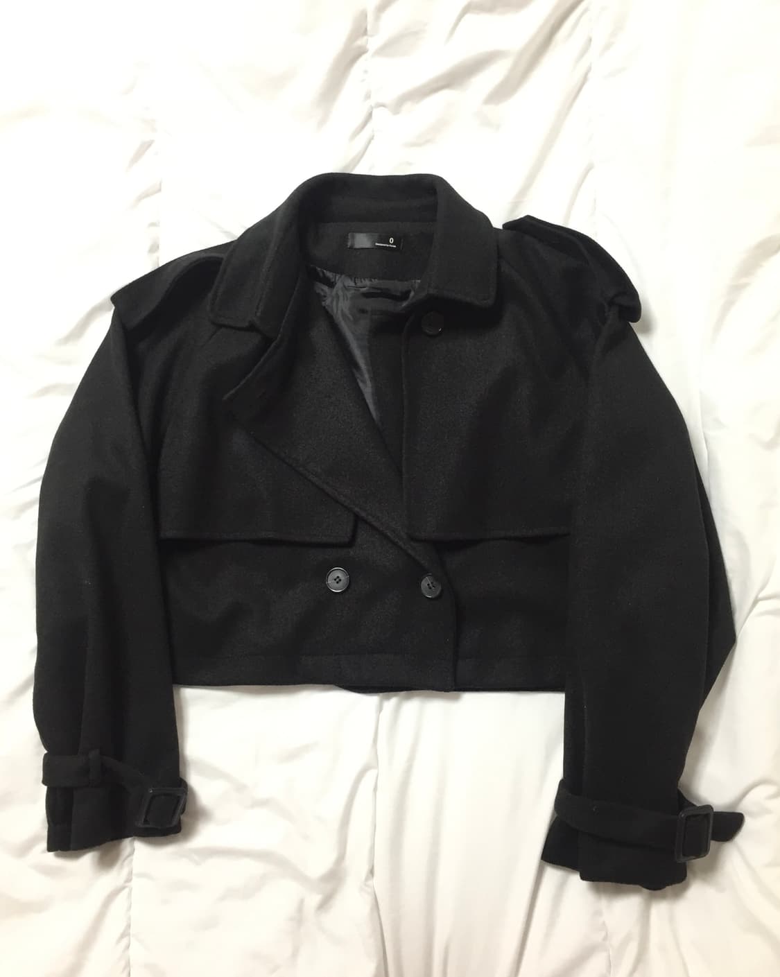 빈티지 투버튼 숏 코트 블랙 상품이미지3