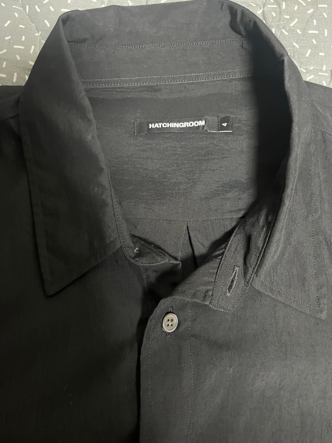 [4] 해칭룸 더블 슬리브 셔츠 블랙 상품이미지4