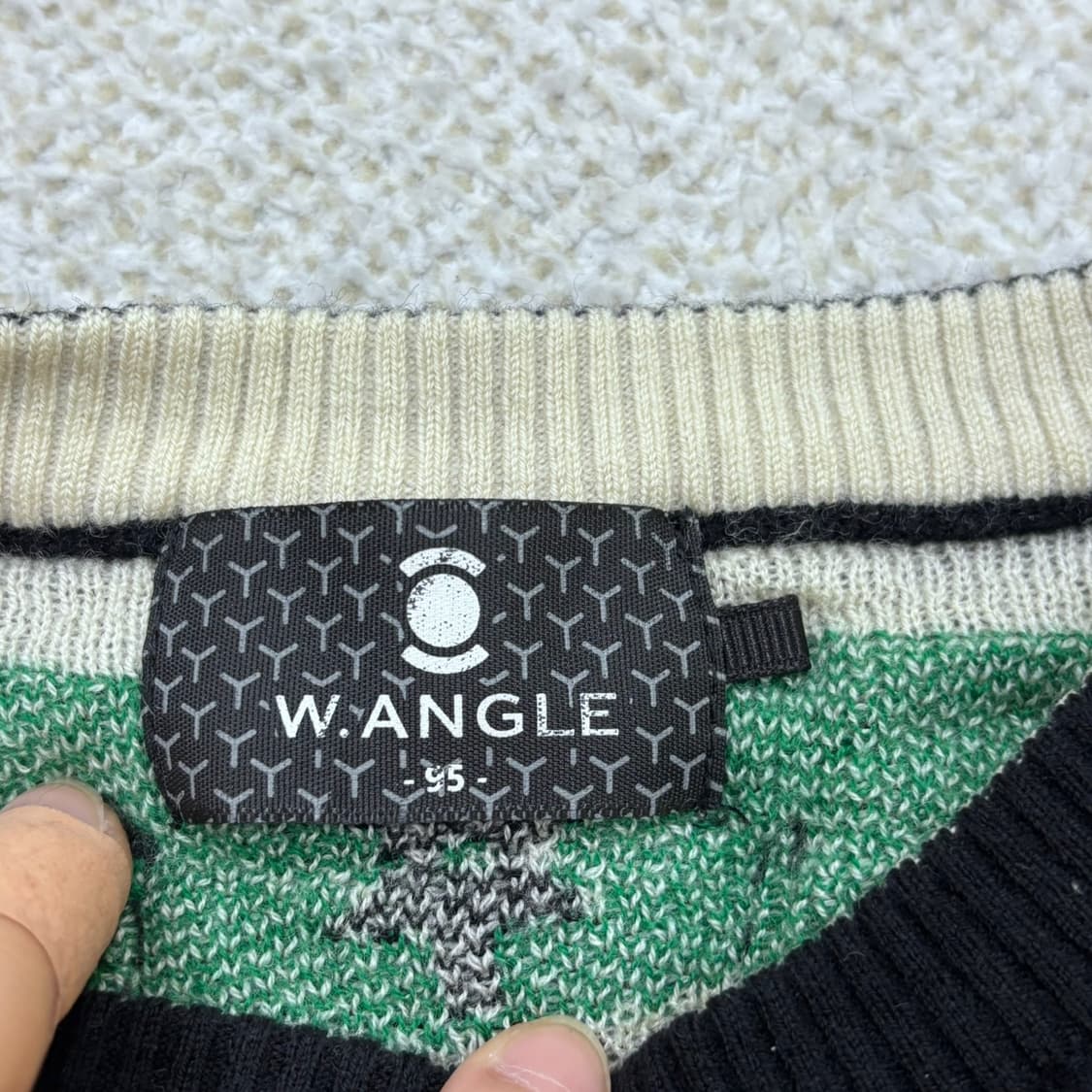 95 와이드앵글 부엉이패턴 골프 니트 0427E 상품이미지3