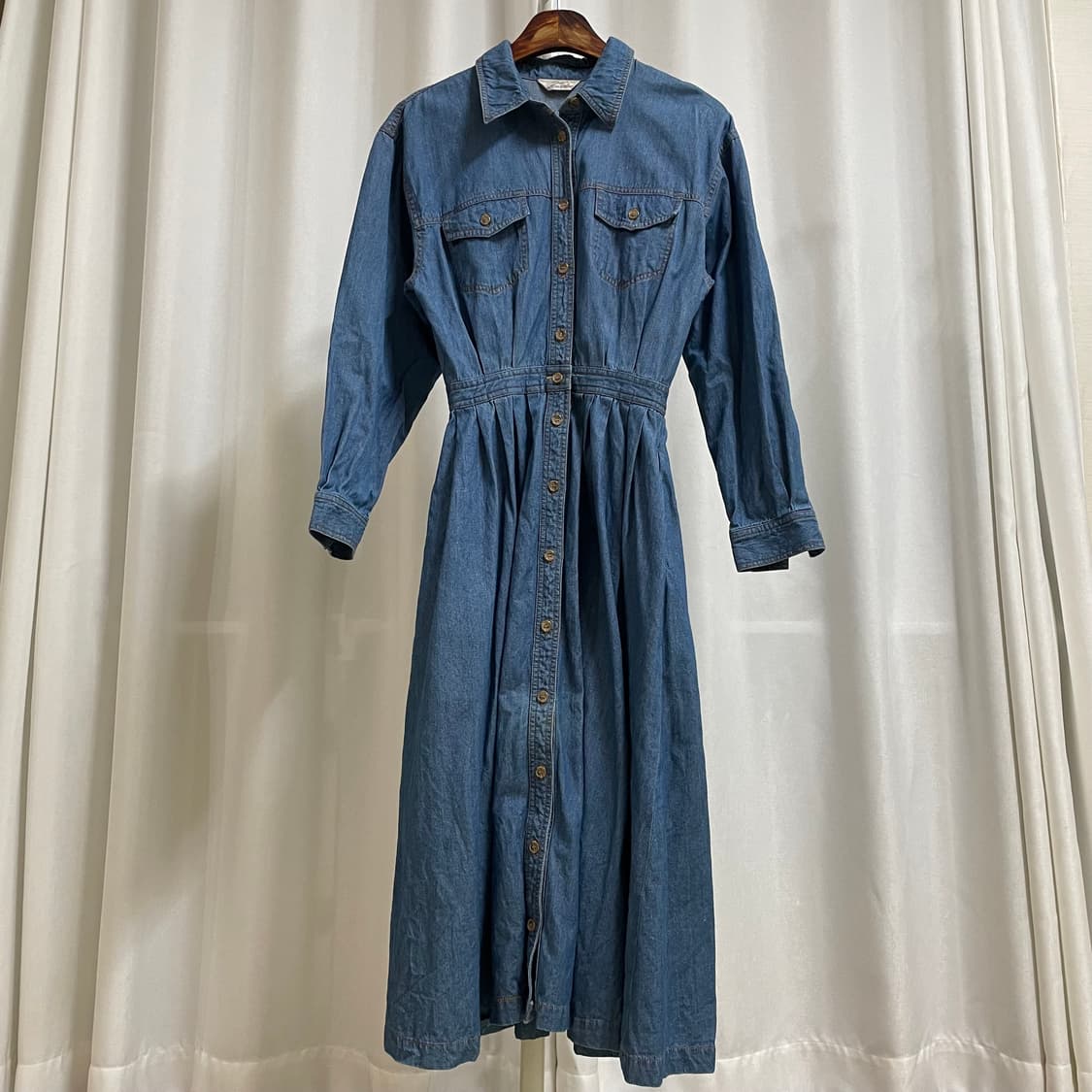 일본 빈티지 데님 롱원피스 상품이미지1