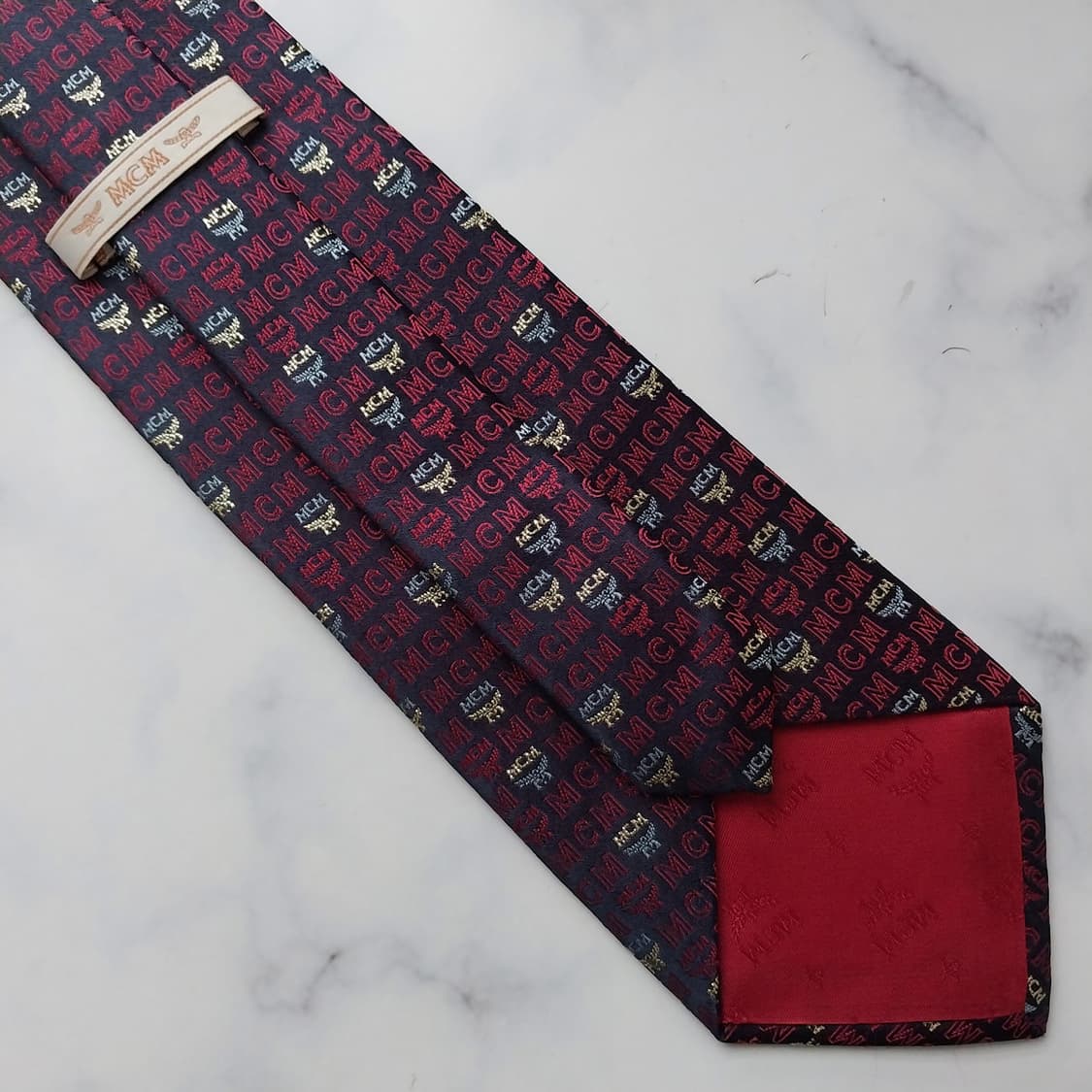 MCM 실크 퍼플 로고 올오버 넥타이 9.3cm A+등급 K1463
 상품이미지10