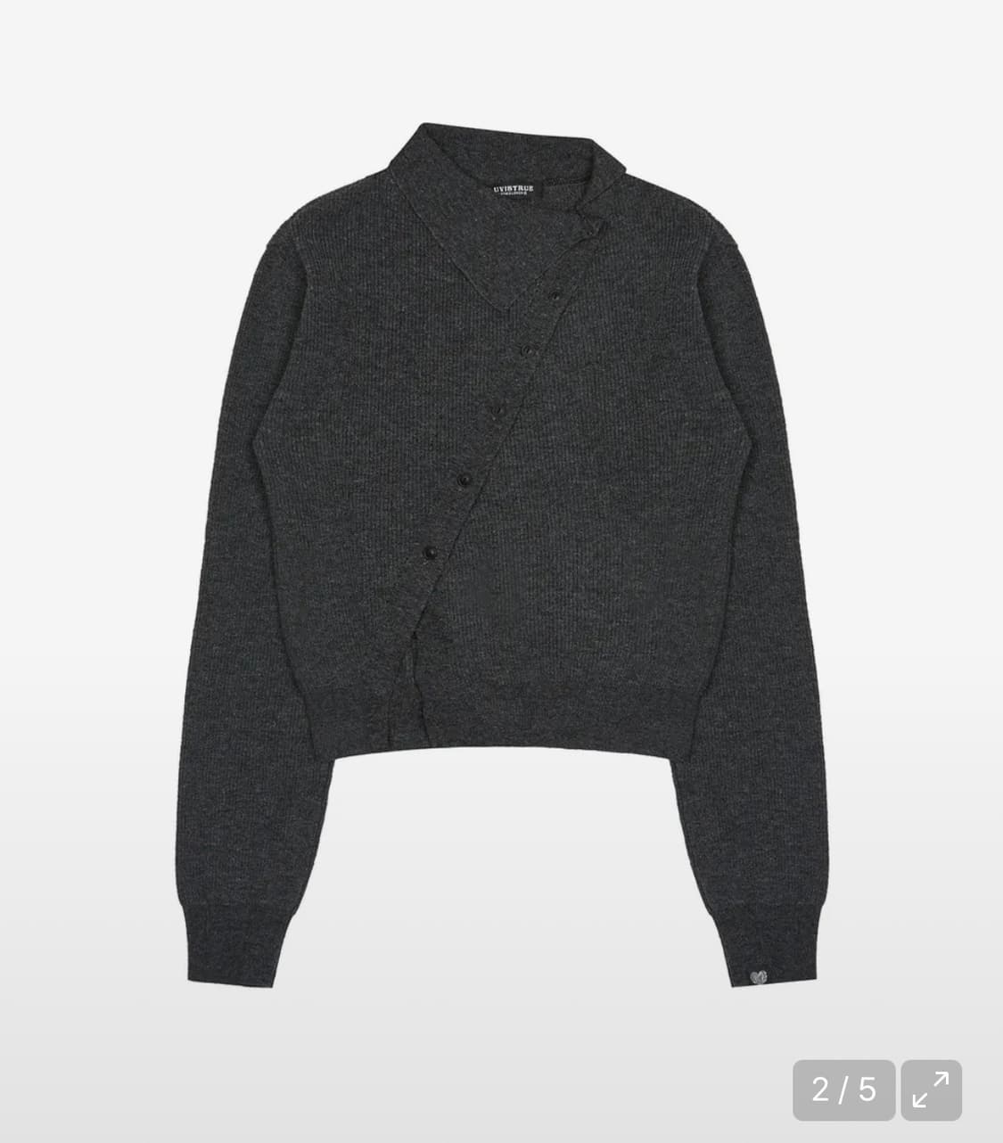 버튼 가디건 IM BUTTON DIAGONAL CARDIGAN 상품이미지2