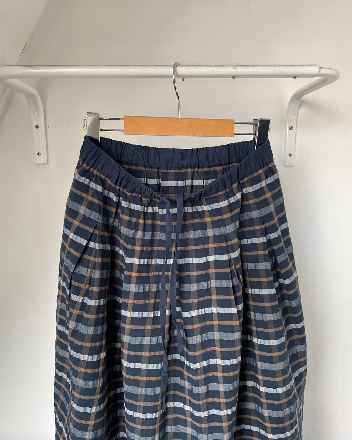 Banding check long skirt 상품이미지4