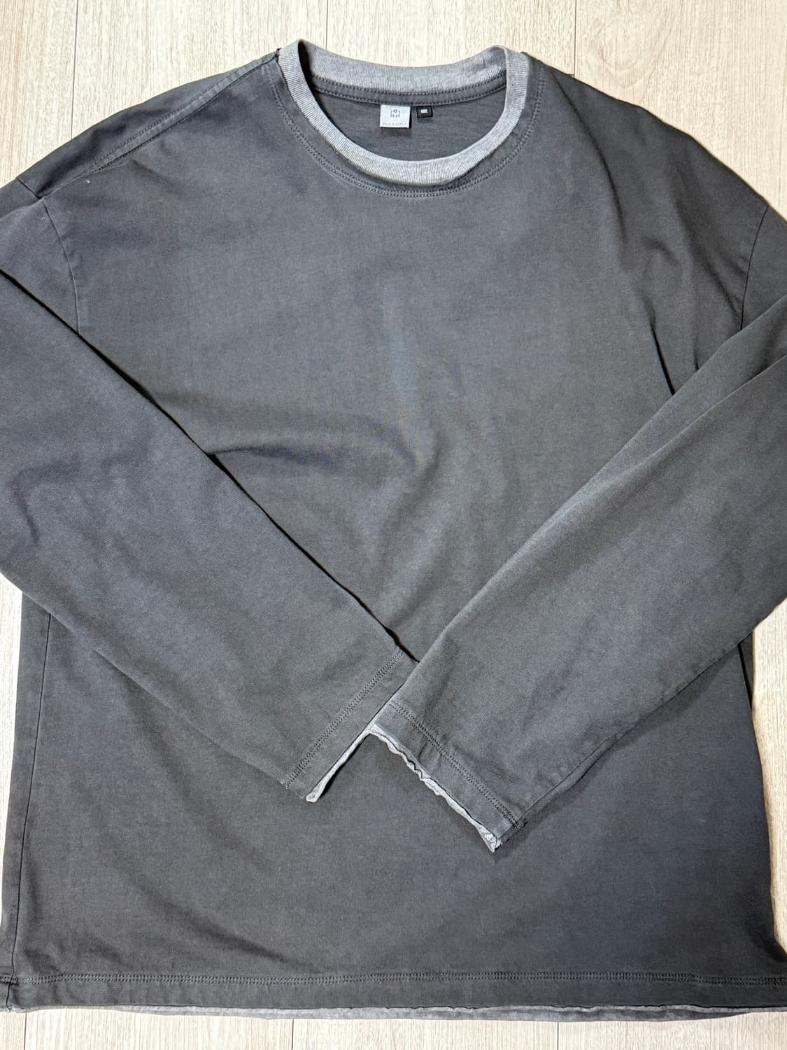 폴리테루 레이어드 롱슬리브 그린 + 그레이 상품이미지2