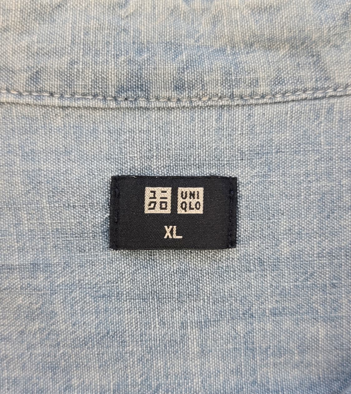 유니클로 데님(면) 헨리넥(차이나카라)셔츠판매 상품이미지5