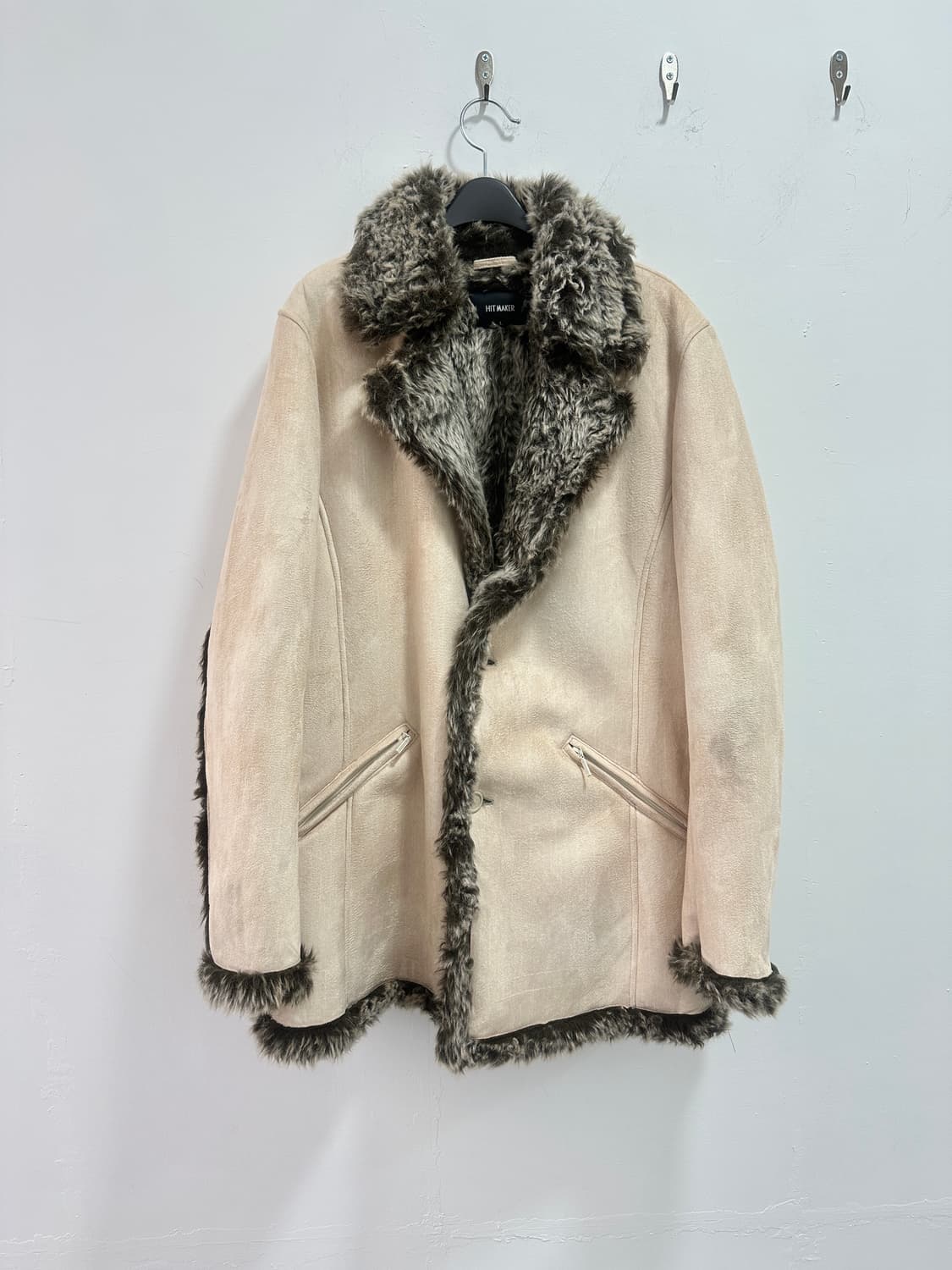 Grunge fur trimming suede jacket 상품이미지2