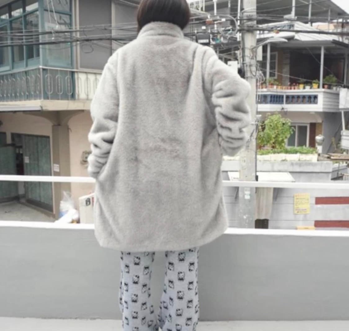 디에이디 그레이 퍼 코트 퍼 자켓 상품이미지2