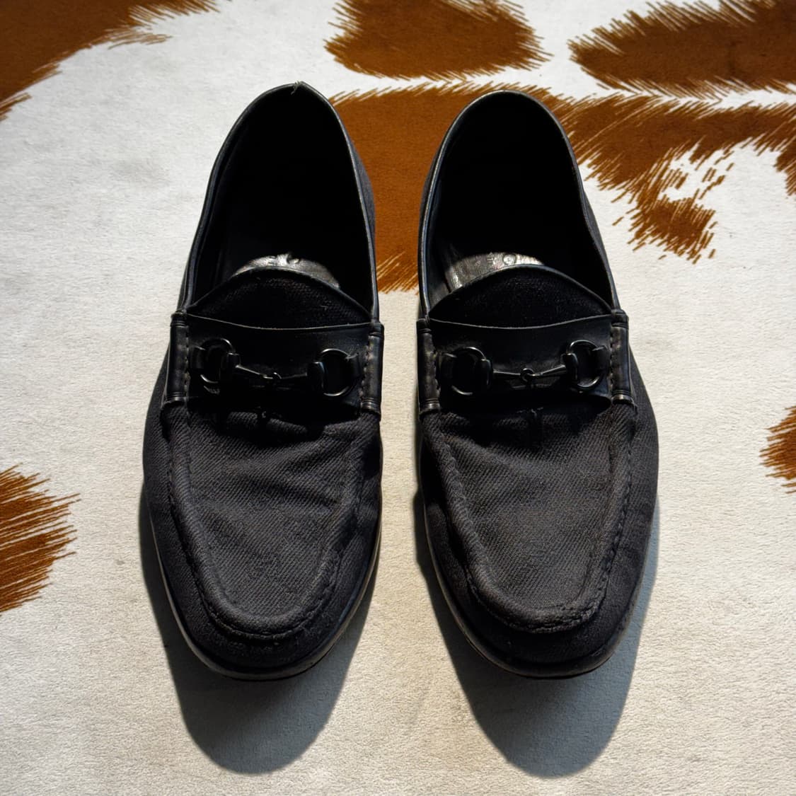 GUCCI 구찌 자카드 홀스빗 로퍼 42 (270) 상품이미지1