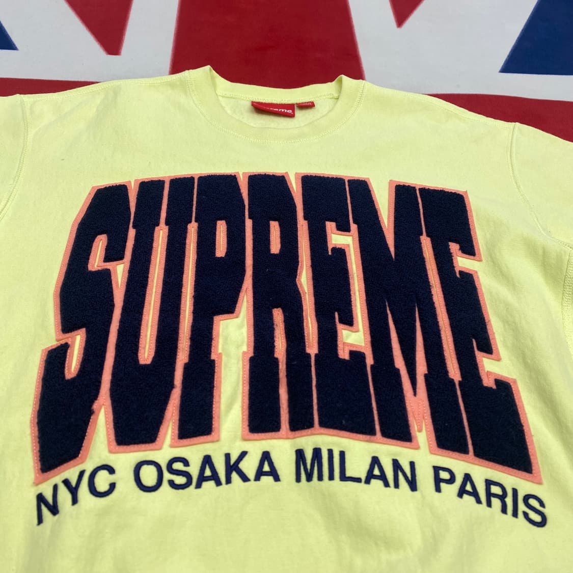 슈프림 시티스 아크 크루넥 페일 라임 M  상품이미지5