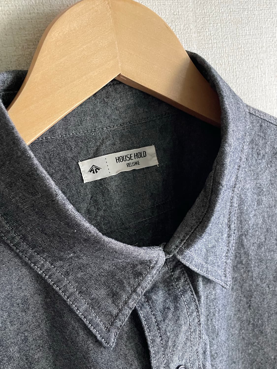 저널스탠다드 Relume HOUSE HOLD 블랙 샴브레이 셔츠 100 상품이미지3