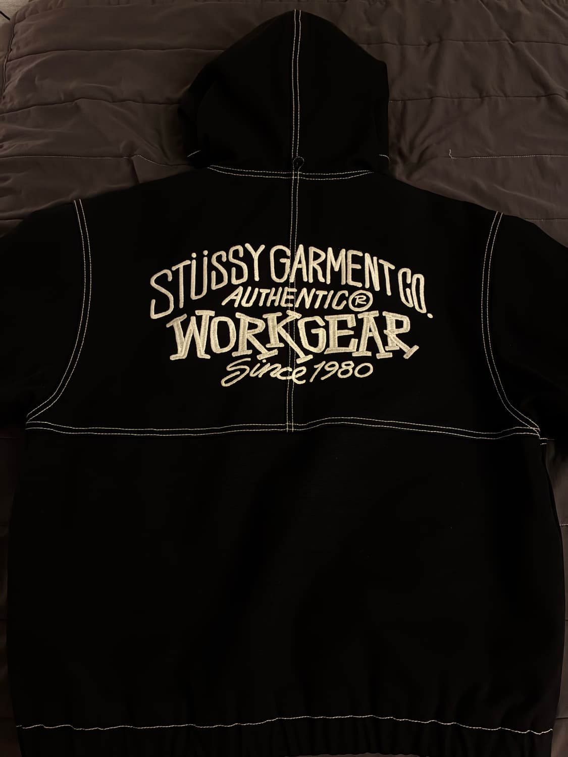 스투시 워크자켓 콘트라스트 스티치 블랙 M사이즈 상품이미지2