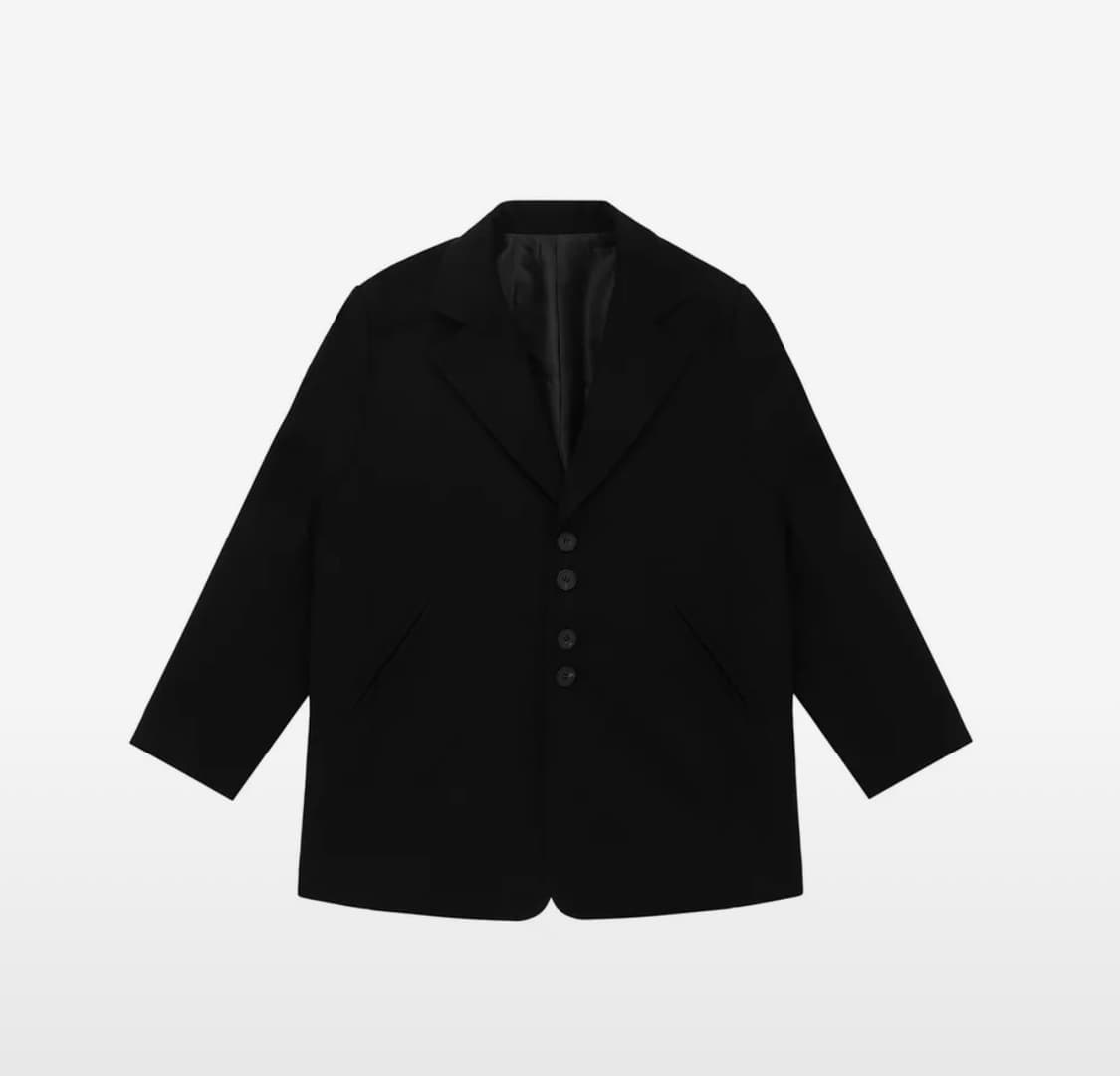 트리밍버드 오버핏 울 자켓 블랙 Over Fit Wool Jacket 상품이미지2