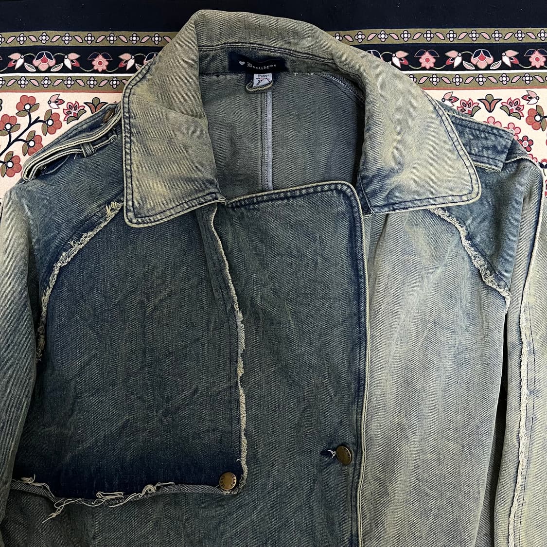 ROOLIBYOO 언발란스 데님 트렌치코트 3XL 상품이미지2