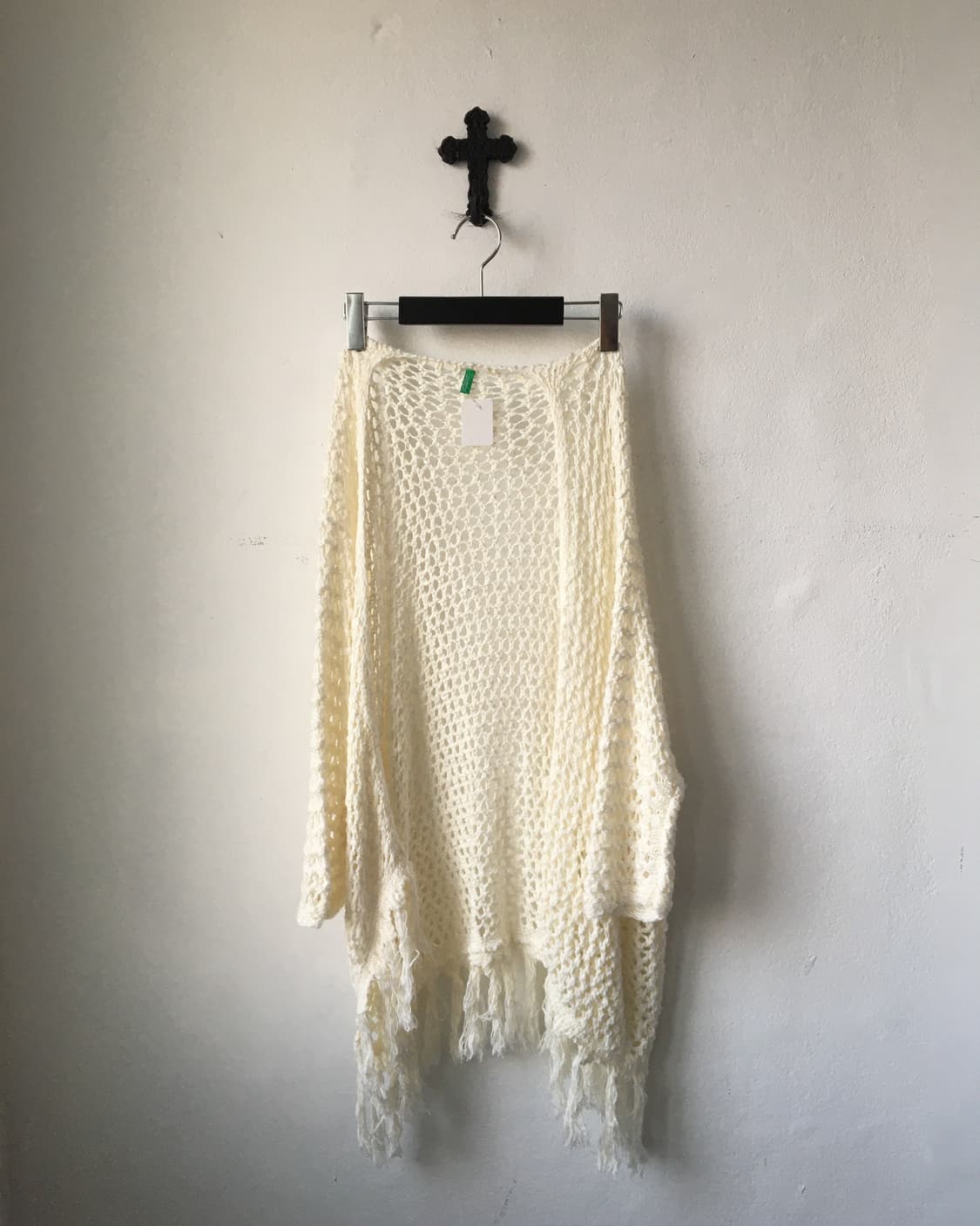 Fringe net knit open cardigan 상품이미지2