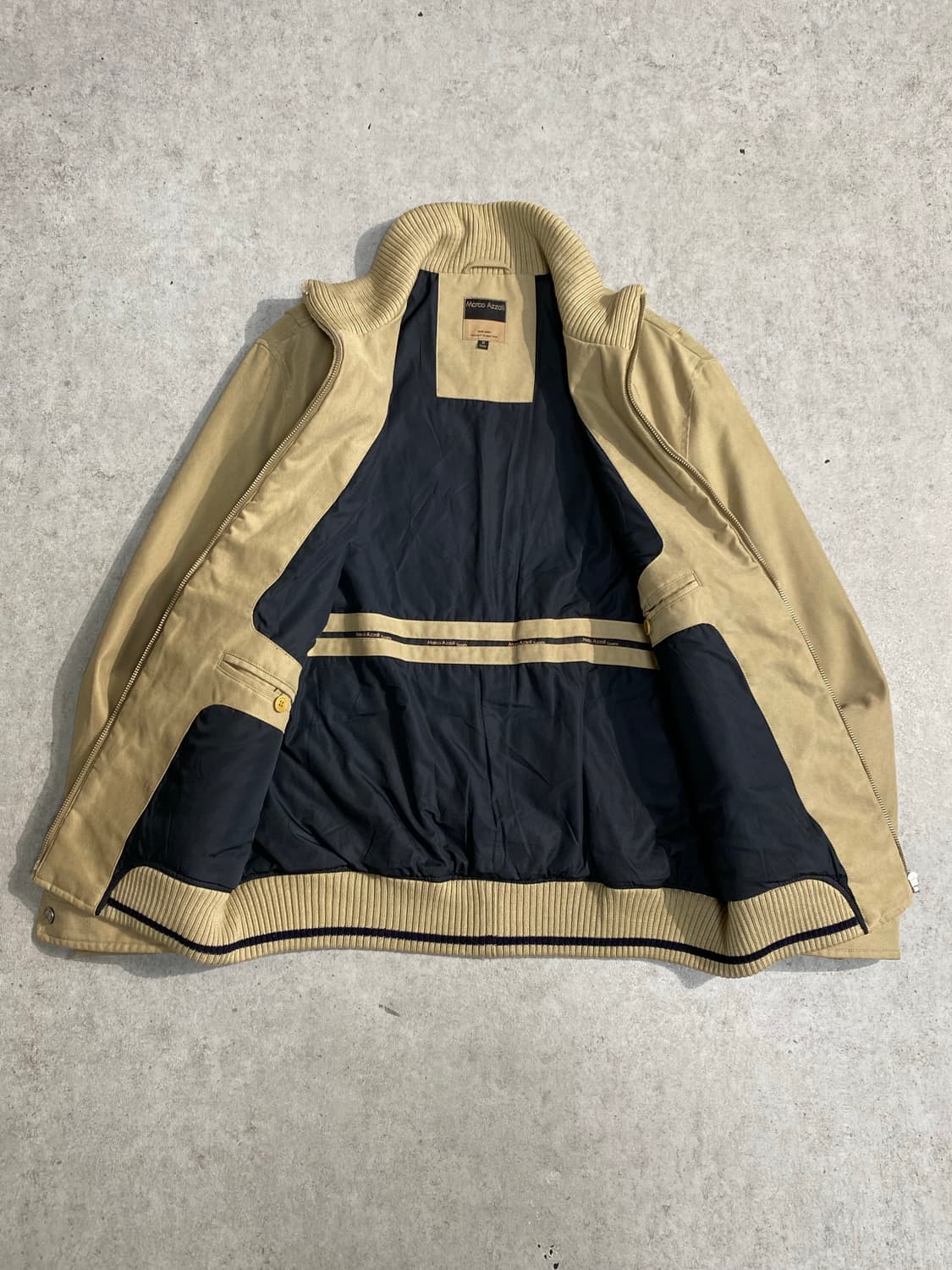 [50] Marco Azzali 이태리 미니멀 베이지 코튼 봄버자켓 상품이미지5