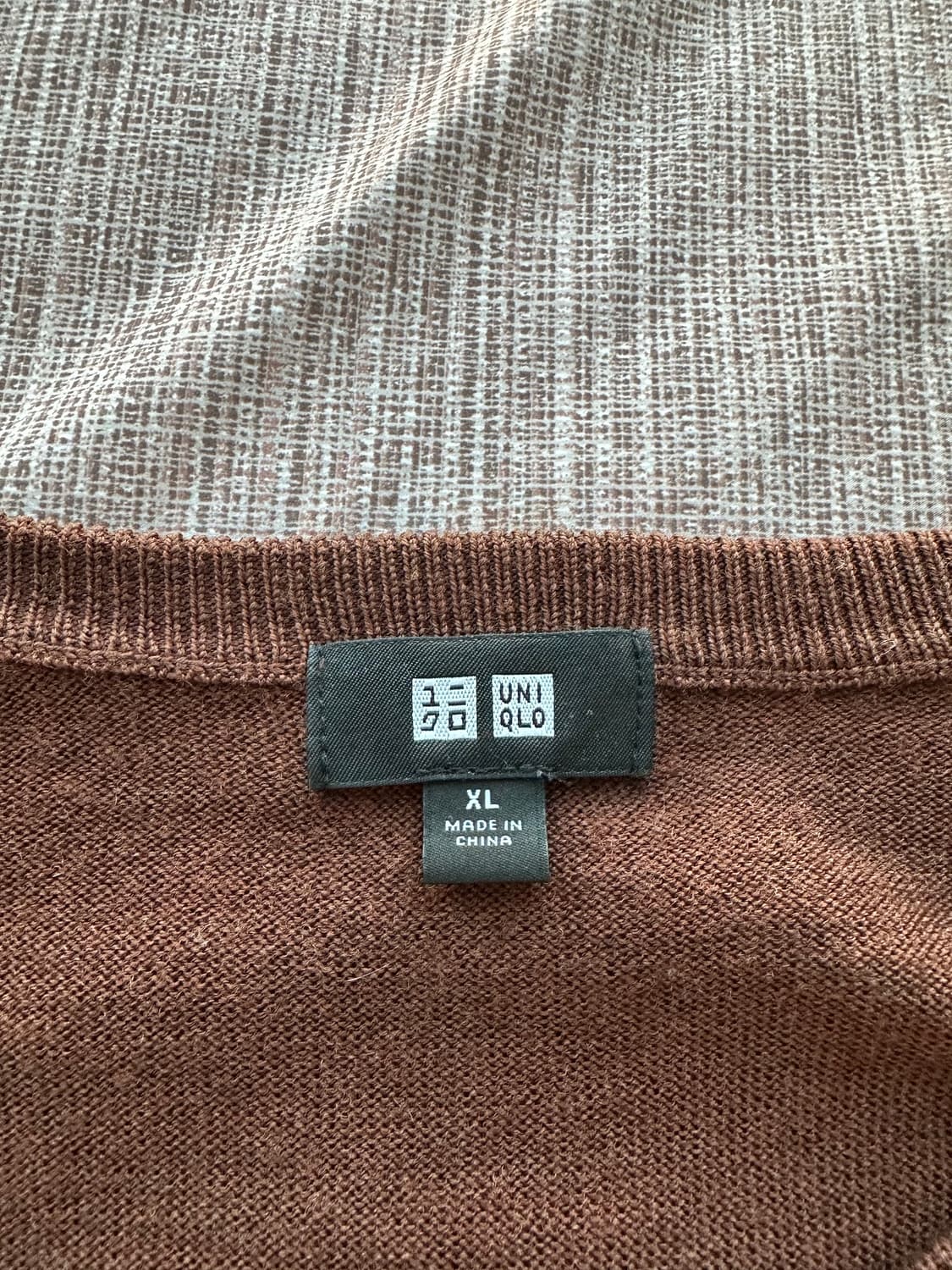 유니클로 캐시미어 니트 브라운 XL 상품이미지2
