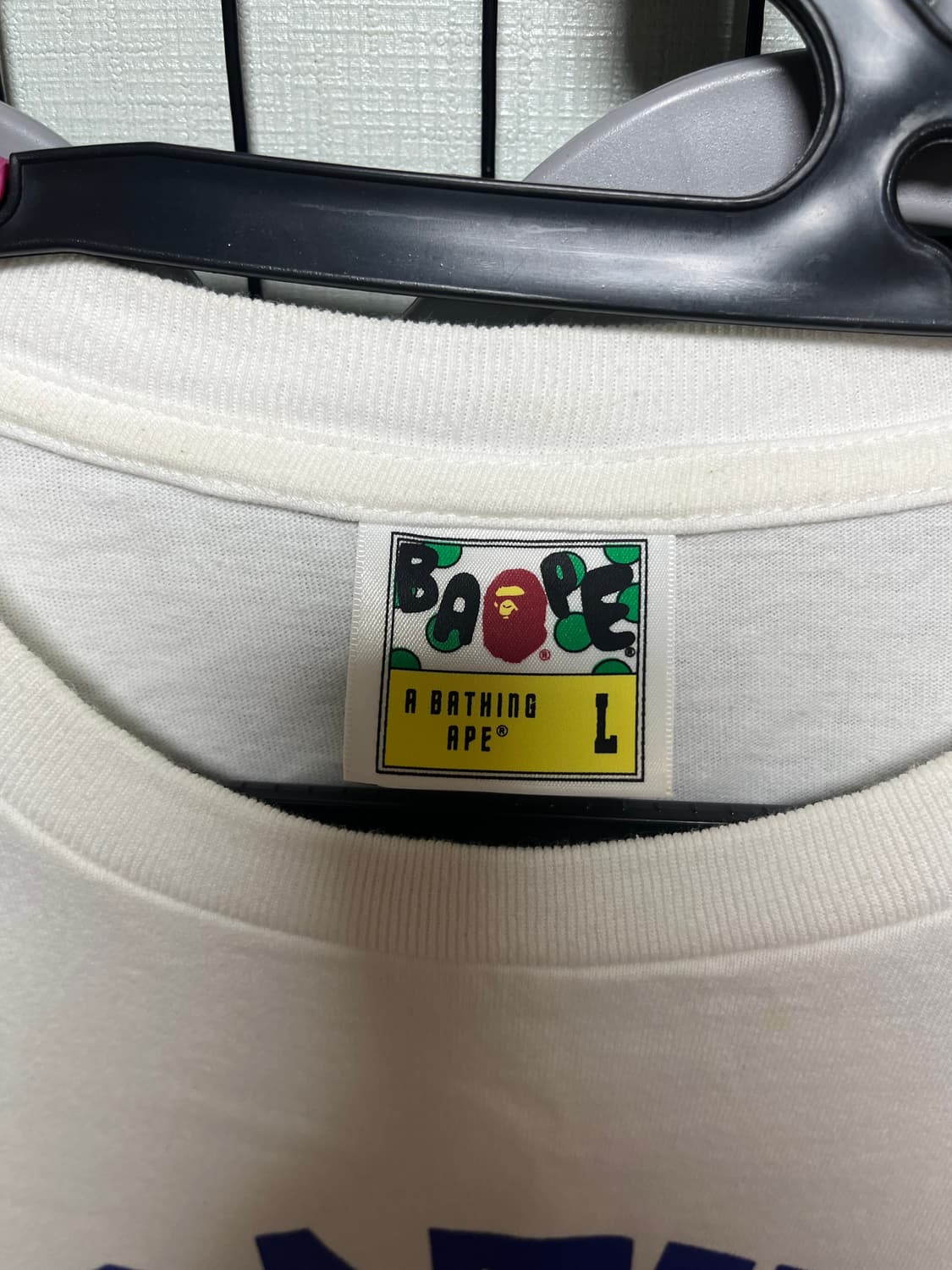 베이프 카모 티셔츠 블루 L 상품이미지4