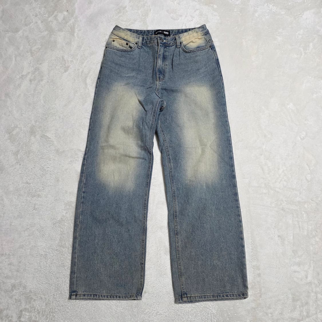 (L)공용 밀리언코르 빈티지 워싱 와이드 데님 팬츠 상품이미지1