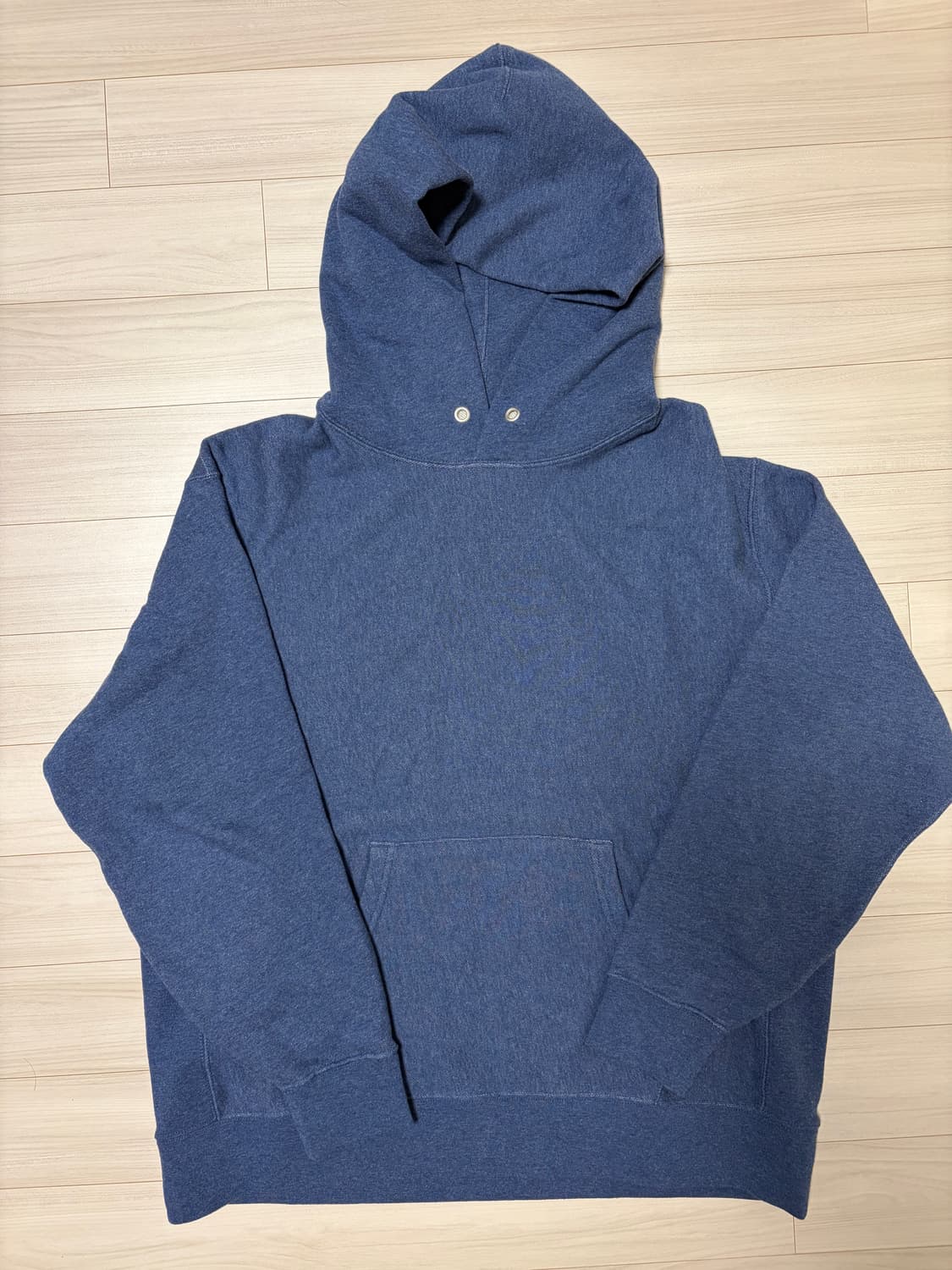 카키스(khakis) 헤더 스톡 후드티 블루 M 상품이미지2