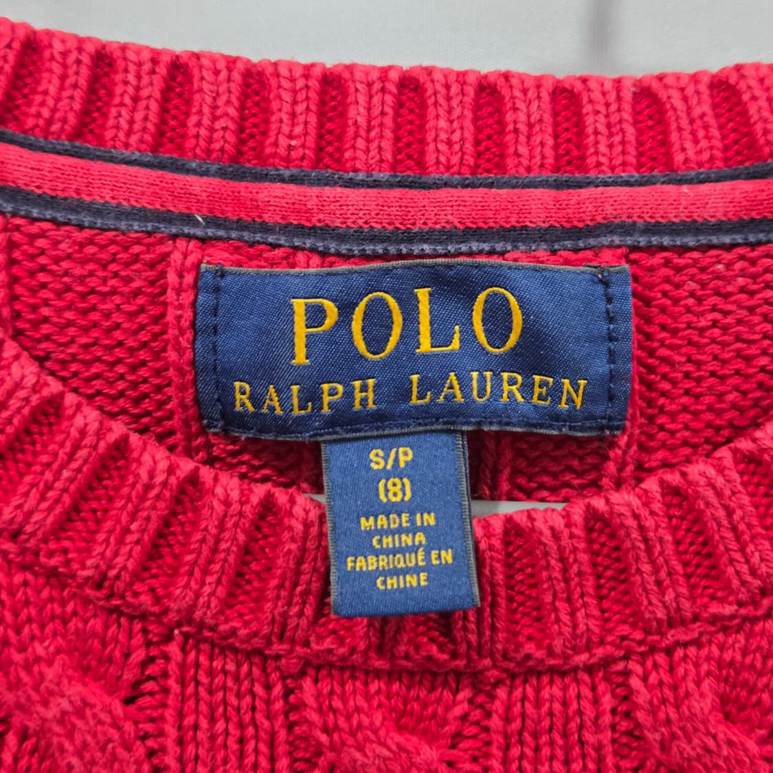 폴로랄프로렌 키즈 케이블 니트 S(8) 상품이미지3