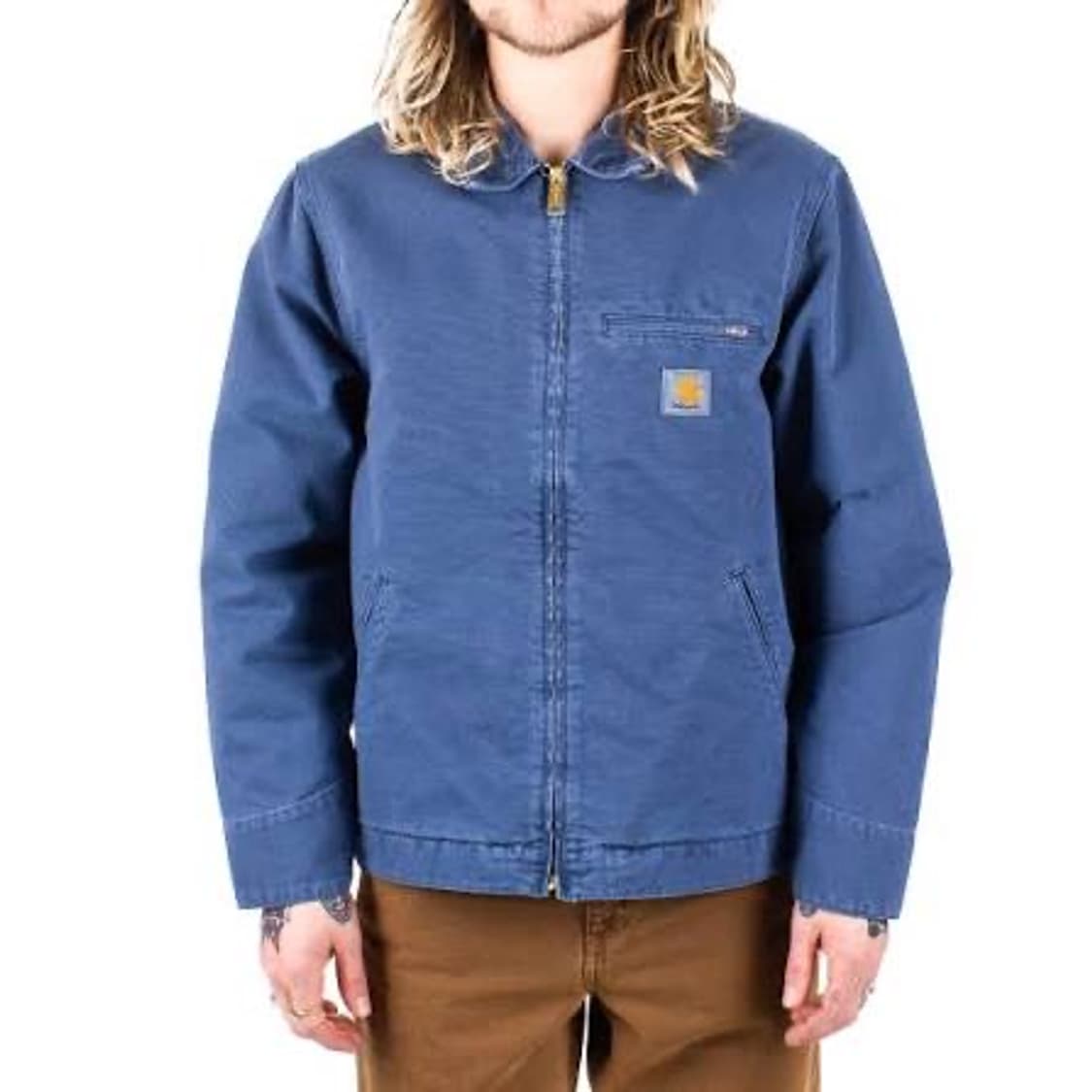 칼하트 WIP 코튼 포플린 라인드 디어본 캔버스 페이디드 디트로이트 자켓 상품이미지2