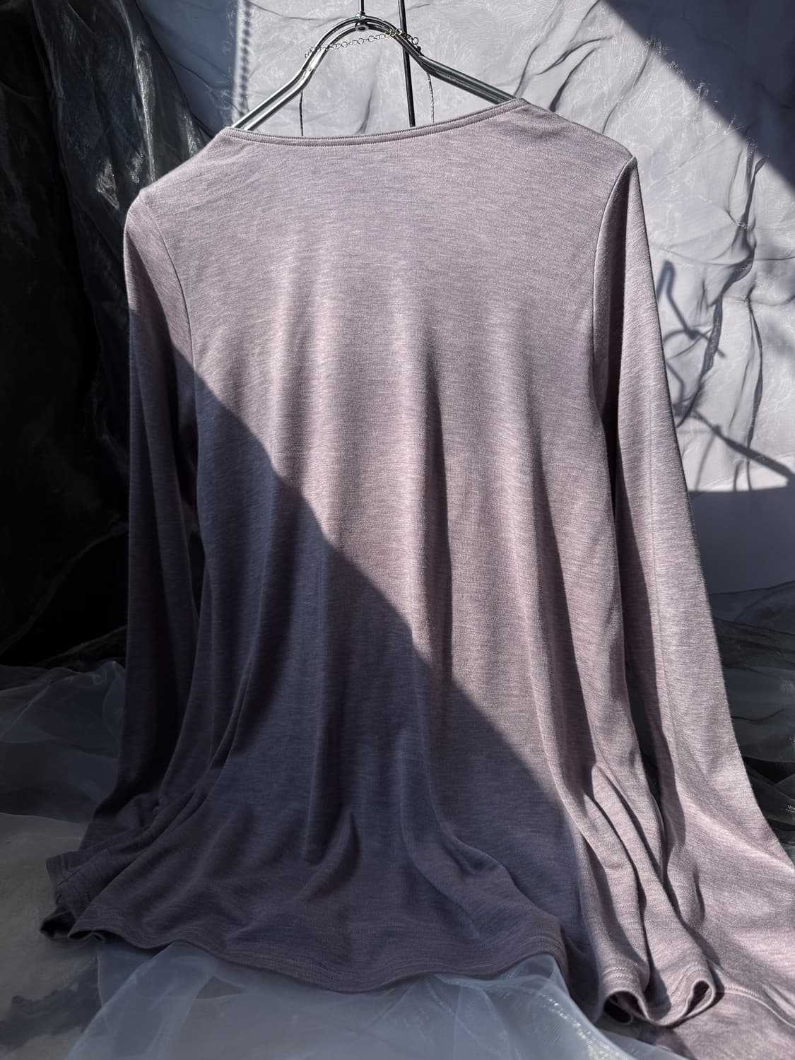 Lavender Stitched Shirring T-Shirt 0158 상품이미지6