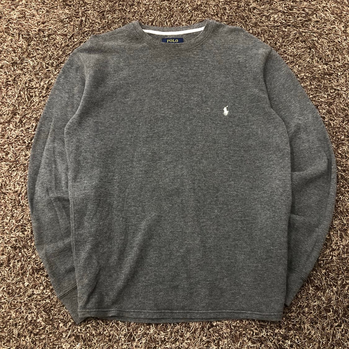 폴로 랄프로렌 와플 그레이 롱슬리브 상품이미지2