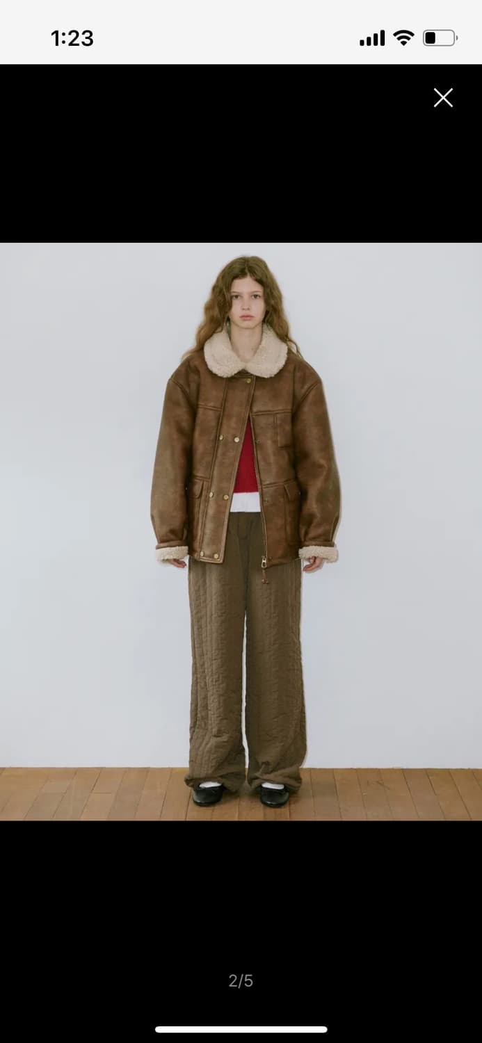 시눈 빈티지 무스탕 브라운 새제품 상품이미지4