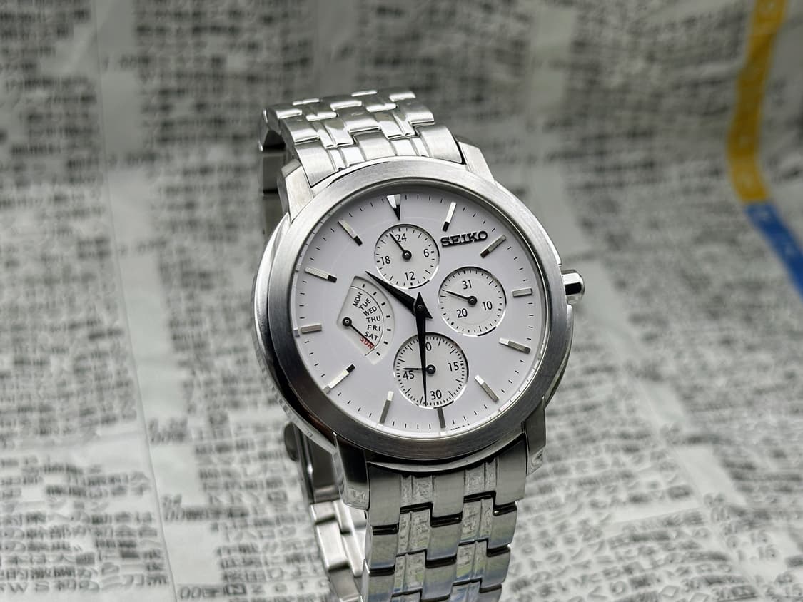 [희귀 모델] 세이코 멀티펑션 쿼츠 화이트실버 SCJF009(상태양호) 상품이미지8