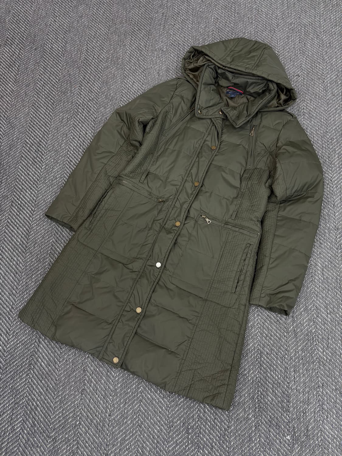 타미힐피거 롱패딩 카키 상품이미지1