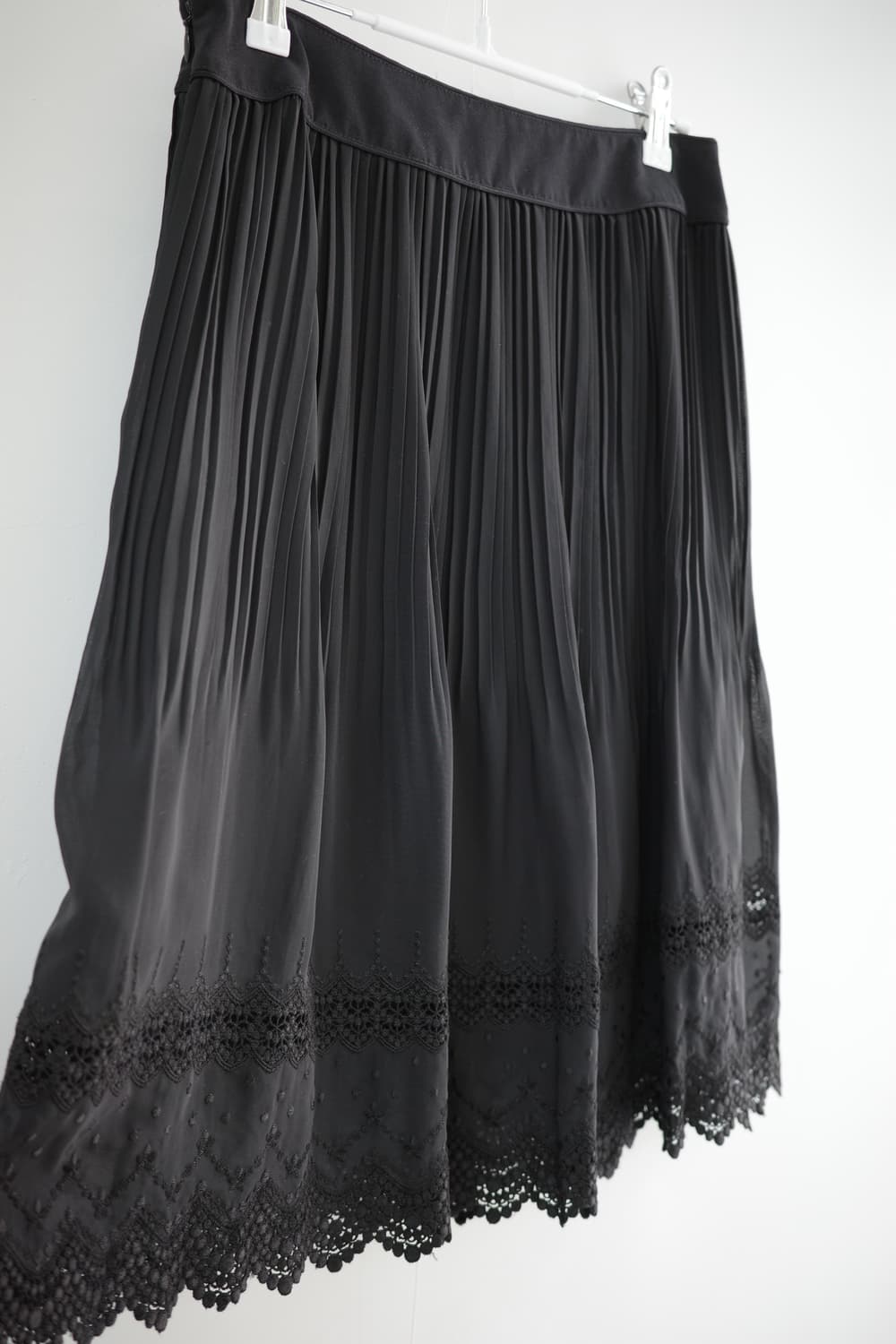 any FAM black pleats lace skirt 상품이미지6
