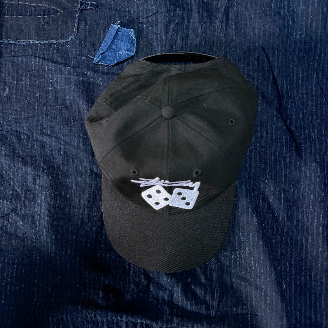 스투시 로우 프로파일 스톡 다이스 스냅백 블랙 OS 상품이미지3